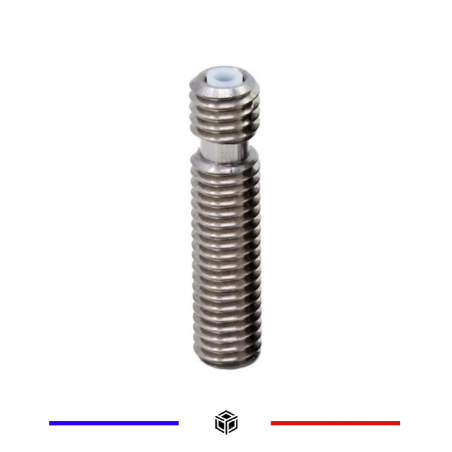 Gorge MK8 M6x26mm en Acier Inoxydable PTFE PTFE 2,85mm