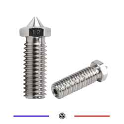 Buse E3D volcano 1.2mm Acier Inoxydable 1.75mm