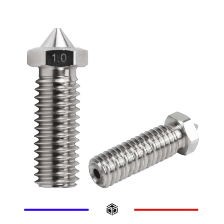 Buse E3D volcano 0.6mm Acier Inoxydable 1.75mm