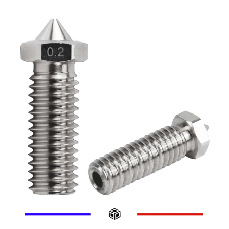 Buse E3D volcano 0.2mm Acier Inoxydable 2.85mm