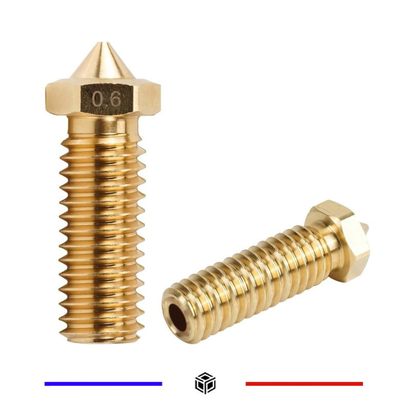 Buse E3D volcano 0.6mm Laiton 2.85mm Buse E3D volcano 0.6mm Laiton 2.85mm