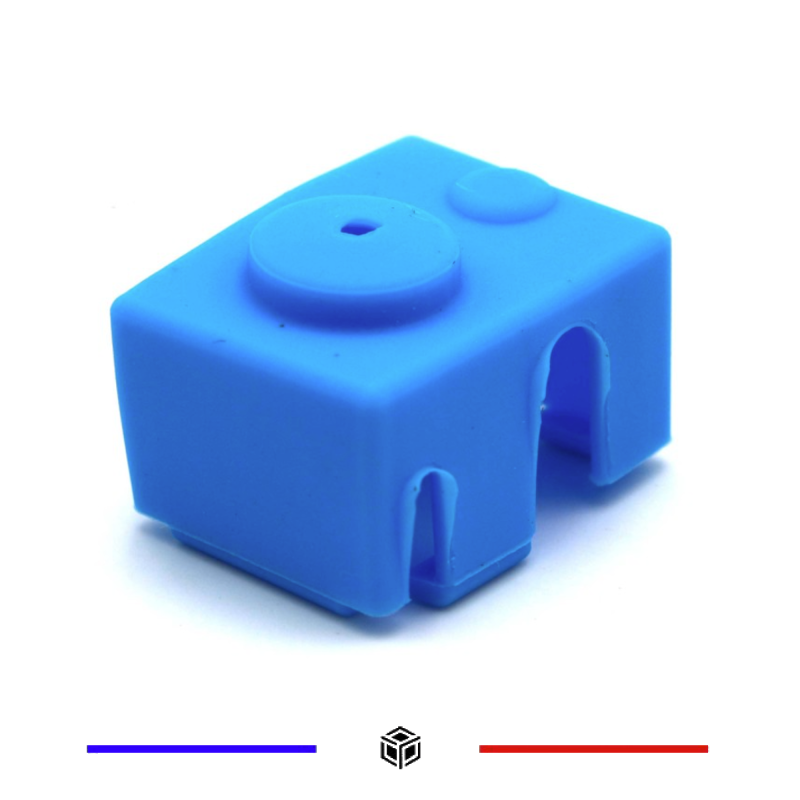 Chaussette protection silicone bloc chauffe E3D V6 Compatible Bleu Chaussette protection silicone bloc chauffe E3D V6 Compatible Bleu