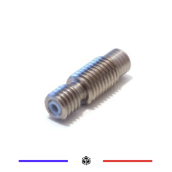 GUIDE-FIL E3D V6 M6 M7 X 22mm INOX avec tube Téflon intérieur- 1,75mm