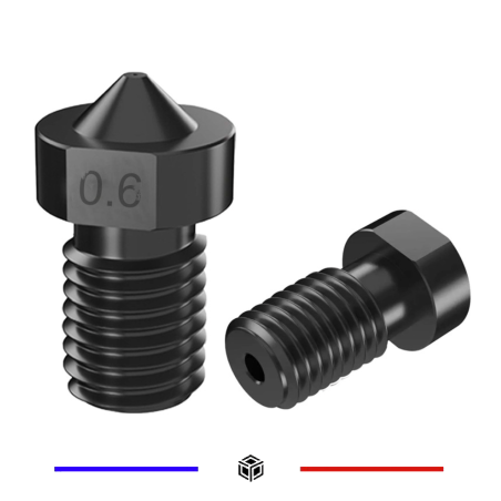 Buse 0,6mm E3D V6 V5 1,75mm Acier Trempé