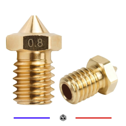 Buse 0,8mm E3D V6 V5 2,85mm Laiton