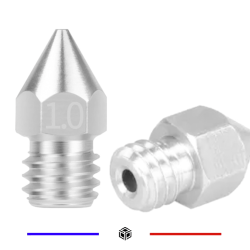 Buse 1.0mm MK7 MK8 1.75mm Titane