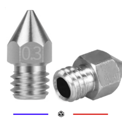 Buse 0.3mm MK8 MK7 3MM Acier Inoxydable