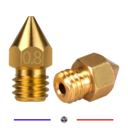 Buse 0.8mm MK7 MK8 1.75mm laiton