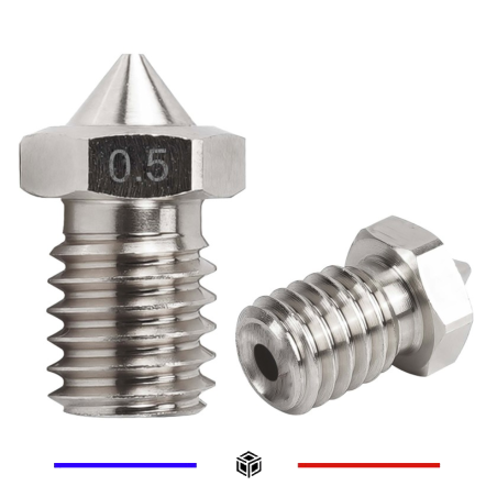 Buse 0,5mm E3D V6 V5 1,75mm Acier Inoxydable