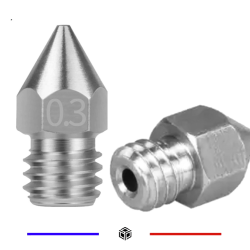 Buse 0.3mm MK8 MK7 1.75MM Acier Inoxydable
