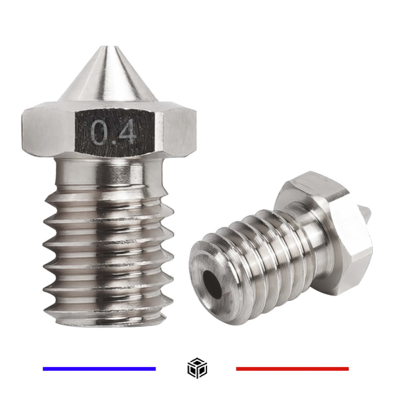 Buse 0,4mm E3D V6 V5 1,75mm Acier Inoxydable