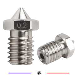 Buse 0,2mm E3D V6 V5 1,75mm Acier Inoxydable