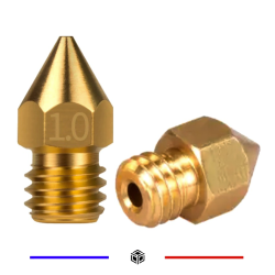 Buse 1.0mm MK8 1.75mm laiton