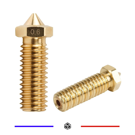 Buse E3D volcano 0.6mm Laiton 1.75mm