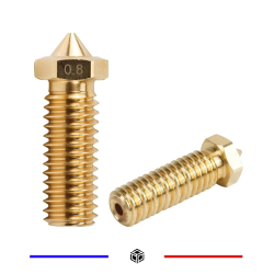 Buse E3D volcano 0.8mm Laiton 1.75mm