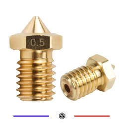 Buse 0,5mm E3D V6 V5 1,75mm Laiton