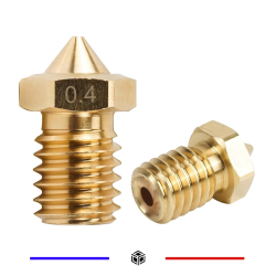 Buse 0,4mm E3D V6 V5 1,75mm Laiton