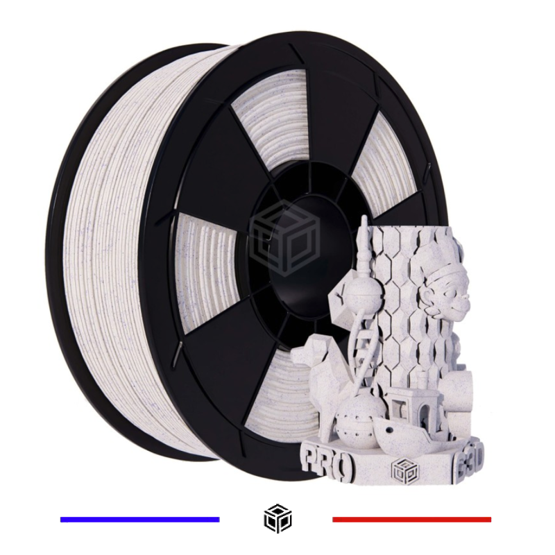 Filament 3D Stone PLA 1.75mm Bleu Blanc Filament 3D Stone PLA 1.75mm Bleu Blanc