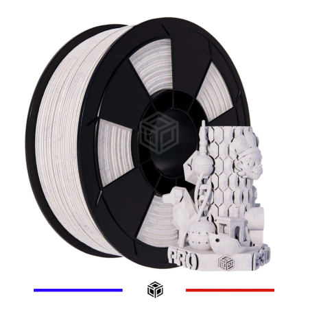 Filament 3D Stone PLA 1.75mm Bleu Blanc