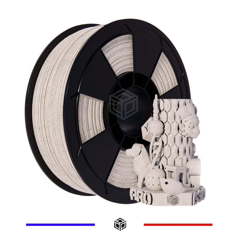 Filament 3D Stone PLA 1.75mm Blanc Straw
