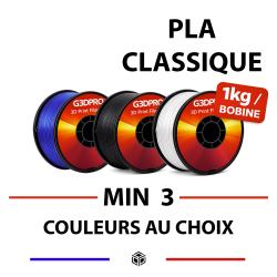 Pack sur mesure de 3 bobines de filament PLA 1,75mm