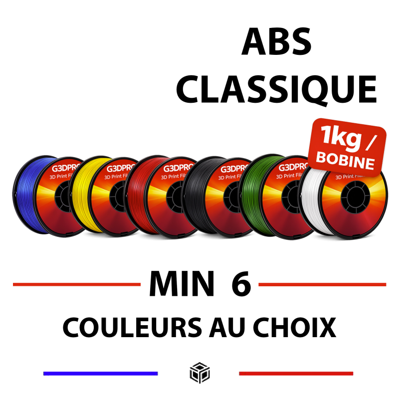 Lot d'ABS, prix dégressif pour 6 bobines de filament,1,75mm