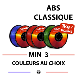 Pack à composer soi même de 3 bobines d'ABS, 1,75mm