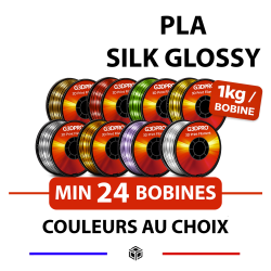 Pack 24 Bobines PLA Silk Glossy G3D PRO® 1kg 1,75mm | Grossiste 3D