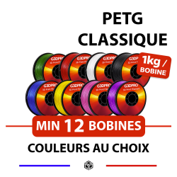 Filament 3D PETG - 12 bobines de 1kg au choix - 1.75mm