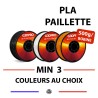 Pack 3 couleurs de PLA Paillette - couleurs au choix - bobines de 500g - 1,75mm