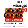 6 KG de PLA Métallisé pour imprimante 3D - format 500g - couleurs au choix - 1,75mm