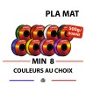 Pack de 8 bobines de PLA MAT (format 500g) - couleurs au choix - 1,75mm