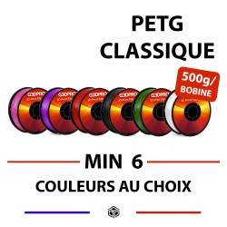 Pack de 6 bobines de PETG 500g - couleurs au choix - 1.75mm