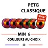 Pack de 6 bobines de PETG 500g - couleurs au choix - 1.75mm
