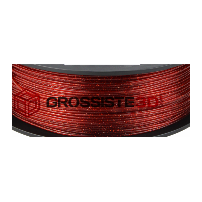 Filament 3D paillette Rouge Scalet PLA 1.75 mm au mètre