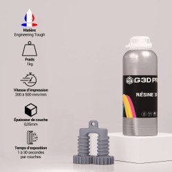 Résine 3D Enginneering Tough Gris