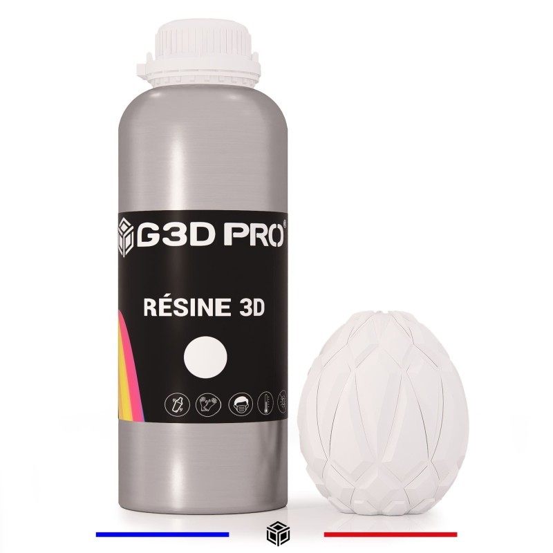 Résine lavable à l'eau - format 1kg - Blanche