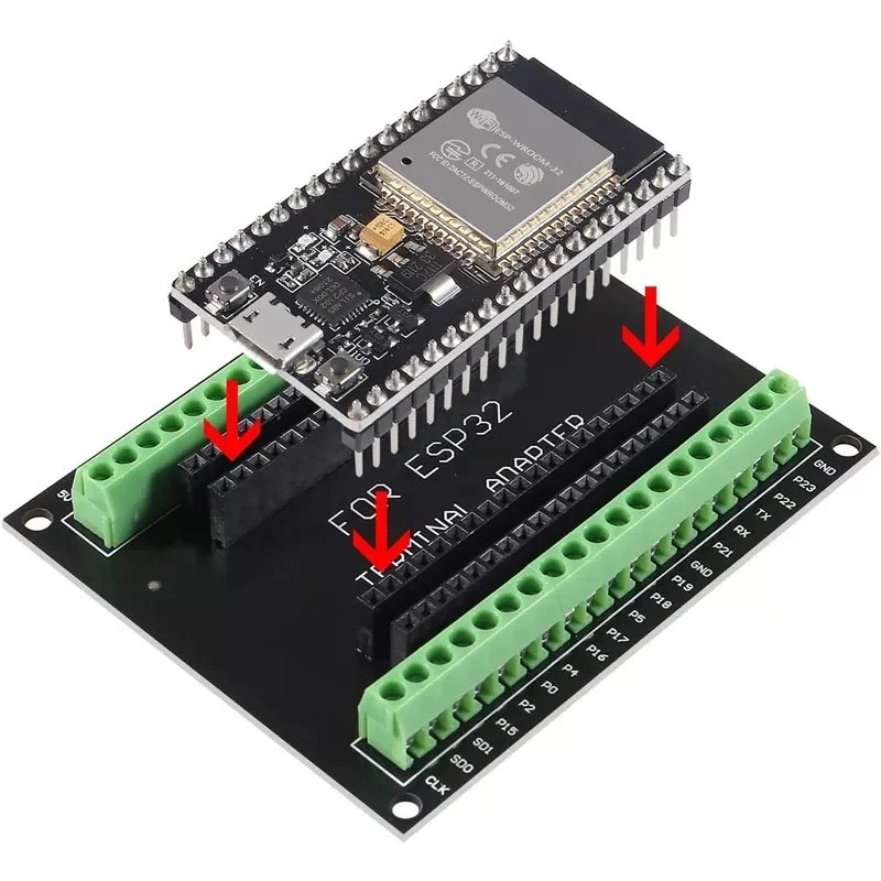 Lot de carte de développement ESP32 et d'une carte extension à 38 broches Lot de carte de développement ESP32 et d'une carte extension à 38 broches