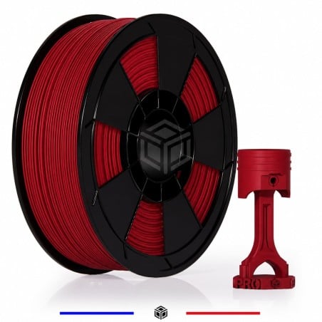 Détail du fil 3D PETG Rouge 1 kg