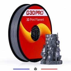 Bobine de filament PLA Silk Glossy Argent Gris 500 g 1.75 mm – G3D PRO® Bobine de filament PLA Silk Glossy Argent Gris 500 g 1.75 mm – G3D PRO®