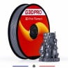 Bobine de filament PLA Silk Glossy Argent Gris 500 g 1.75 mm – G3D PRO®