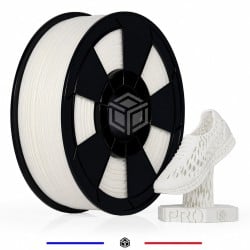 Détail du filament TPU blanc souple et flexible en diamètre 1,75 mm Détail du filament TPU blanc souple et flexible en diamètre 1,75 mm