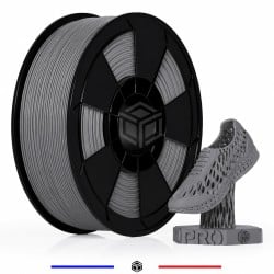 Détail du filament TPU gris souple et flexible en diamètre 1,75 mm Détail du filament TPU gris souple et flexible en diamètre 1,75 mm