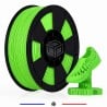 Détail du filament TPU vert souple et flexible en diamètre 1,75 mm
