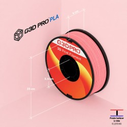 Filament 3D PLA 1Kg 1.75mm - Rose Dragé Mat Pastel - Impression 3D