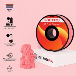 Filament 3D PLA 1Kg 1.75mm - Rose Dragé Mat Pastel - Impression 3D