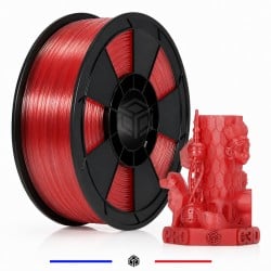 Filament 3D PLA Translucide 1 Kg Rouge 1.75mm Filament 3D PLA Translucide 1 Kg Rouge 1.75mm
