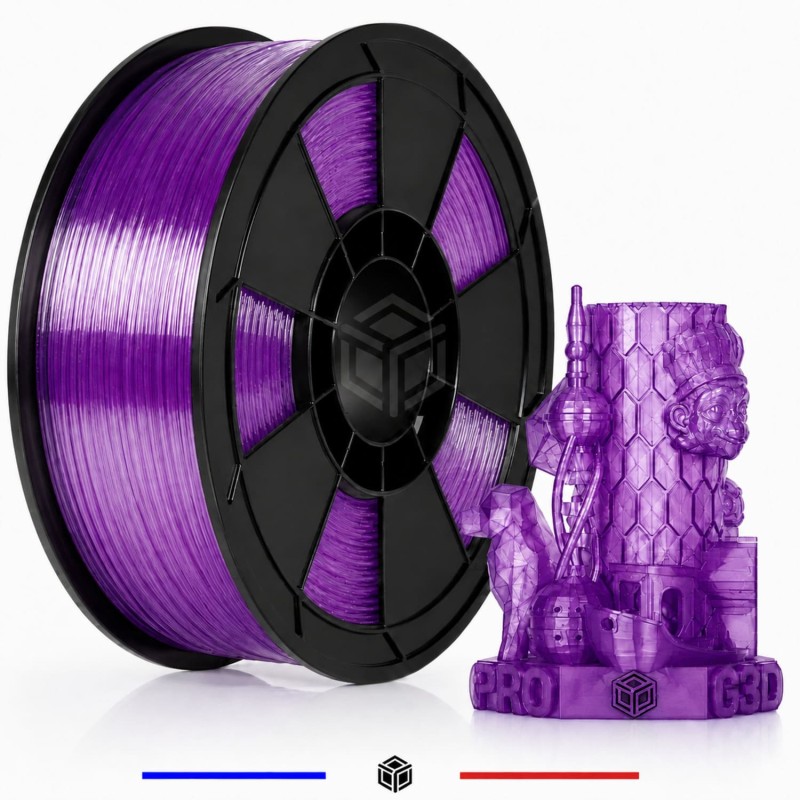 Filament 3D PLA Translucide 1 Kg Violet 1.75mm