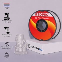 Fil 3D PLA 1 Kg 1.75 mm Transparent