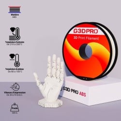 Fil 3D ABS 500g 1.75 mm Perle Blanc